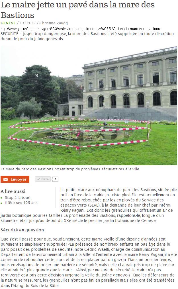 &eacute;coutez le chant des grenouilles en juin 2012, avant que les autori&eacute;s rebouchaient leur &eacute;tang...