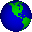 [eco-globe - a blue planet with green continents, 23K]