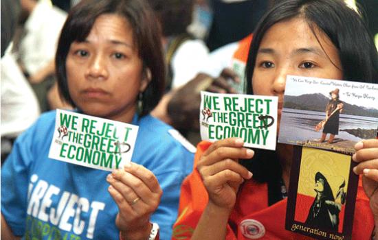 indigeneous activists reject greed economy