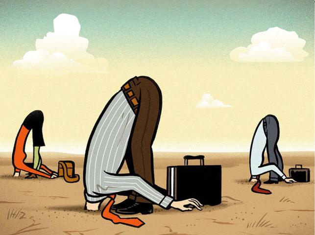 Our leaders putting their heads in the sand.